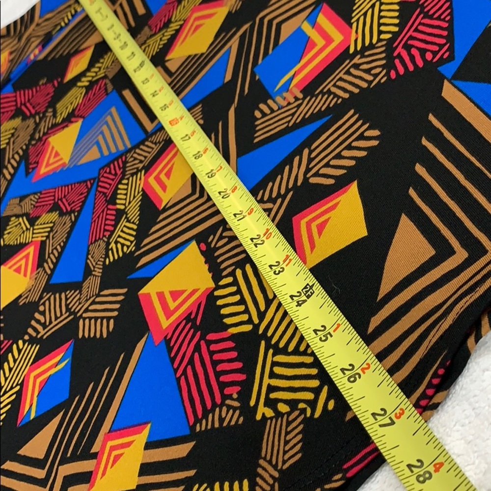 ✓ LuLaRoe NWT Azure skirt 2XL abstract blue gold - Picture 7 of 11
